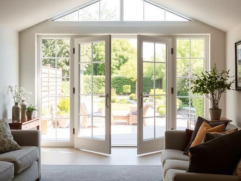 uPVC door opening to garden